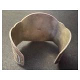 Vintage Sterling Silver Navajo Cuff Bracelet by RJ