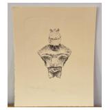 Unframed Stone Lithography Insculpta Est! by Gendron Lloyd Jensen