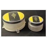 Two Vintage Art Deco Vanity Jars