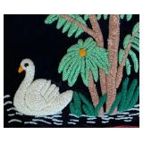 Vintage Crewel Embroidered Pillow