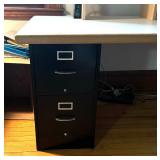 File Cabinet Desk with Desktop Organizer