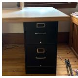 File Cabinet Desk with Desktop Organizer