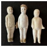Vintage Porcelain Dolls including Frozen Charlotte Dolls