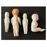 Vintage Porcelain Dolls including Frozen Charlotte Dolls