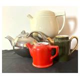 Four Pretty Teapots by Hall and More
