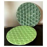 Two Textured Artisan Made Plates