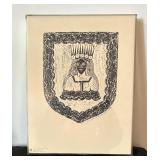 "The Crowned Virgin" Rubbing Print by C and J Fitch