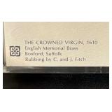 "The Crowned Virgin" Rubbing Print by C and J Fitch