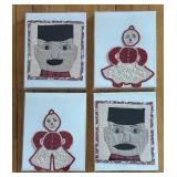 Framed Vintage Kitchen Textiles