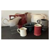 Variety of Vintage Pitchers by Hall, Russel Wright and More