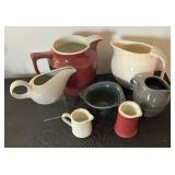 Variety of Vintage Pitchers by Hall, Russel Wright and More