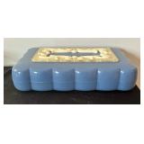 Vintage Max Factor Blue Celluloid Make-Up / Wig Box / Dresser Box
