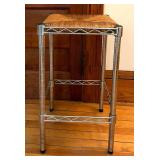 Caned Seat Stool / Accent Table
