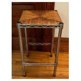 Caned Seat Stool / Accent Table