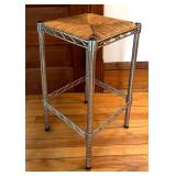 Caned Seat Stool / Accent Table