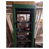 Metalworking Cabinet, Bender & Misc Metal Pieces