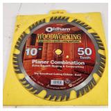 Lot Of Two Oldham Saw Blades 10" Planer Combination 50 Tooth 12" 80 Tooth Good Condition