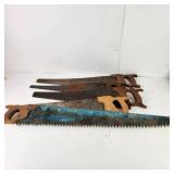 Lot Of Five Vintage Hand Saws Good Condition