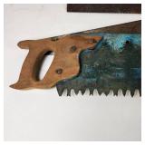 Lot Of Five Vintage Hand Saws Good Condition