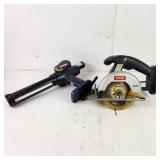 Lot Of Two Ryobi Tools R10633 Circular Saw And P310 Caulking TOOLS ONLY Good Condition