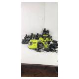 Large Ryobi Lot of Batteries and Chargers Parts or Repair