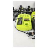 Large Ryobi Lot of Batteries and Chargers Parts or Repair