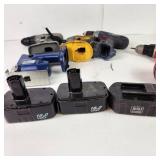 Lot Of Miscellaneous Tools And Batteries Dewalt Bosch And More Good Condition UNTESTED