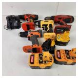 Lot Of Miscellaneous Tools And Batteries Ryobi Ridgid Hilti And More Good Condition UNTESTED