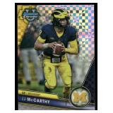 JJ McCarthy RC X-Fractor 2023 Bowman Chrome U #124 Rookie Minnesota Vikings Football Card