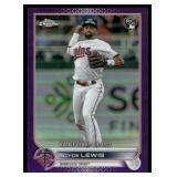 Royce Lewis RC Purple Refractor 2022 Topps Chrome Update #USC79 Rookie Minnesots Twins Baseball Card