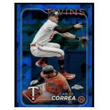 Carlos Correa Sapphire 2024 Topps Chrome #400 Minnesota Twins Baseball Card
