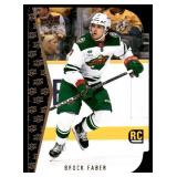 Brock Faber Gold RC Die Cut 2023-24 Upper Deck Series 2 #RDT-12 Rookie Minnesota Wild Hockey Card