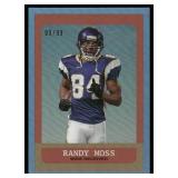 Randy Moss /99 Blue SP 2024 Topps Composite #371, numbered 9/99, Minnesota Vikings Football Card