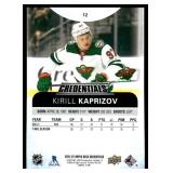 Kirill Kaprizov /399 2021-22 Upper Deck Credentials #12 Minnesota Wild Hockey Card