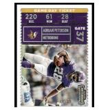 Adrian Peterson /99 2022 Contenders Game Day Ticket #GDT-ADP, numbered 9/99, Minnesota Vikings Football Card
