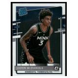 Jaden McDaniels RC 2020-23 Donruss Optic Rated Rookie #178 Minnesota Timberwolves Football Card