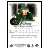 Kirill Kaprizov RC 2020-21 Upper Deck NHL Rookie Box Set #25 Minnesota Wild Hockey Card