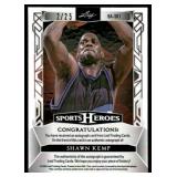 Shawn Kemp /25 Auto 2024 Leaf Sports Heroes #BA-SK1, numbered 2/25, RARE Signed Basketball Card