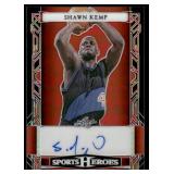Shawn Kemp /25 Auto 2024 Leaf Sports Heroes #BA-SK1, numbered 2/25, RARE Signed Basketball Card