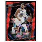 Steph Curry /199 Red Cracked Ice 2023 The National VIP #25, numbered 50/199, Basketball Card