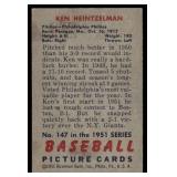 1951 Bowman Ken Heintzelman #147 Vintage Baseball Card