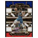 Karl-Anthony Towns 3-Color Wave Refractor 2023-24 Select Prizm Concourse #5 Minnesota Timberwolves Basketball Card