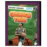 Anthony Edwards Purple Press Proof 2023-24 Donruss Crunch Time #4 Minnesota Timberwolves Basketball Card