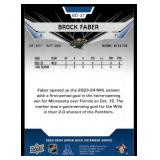 Brock Faber RC Black Diamond 2023-24 Upper Deck Rookie Gems #BD-37 Minnesota Wild Hockey Card