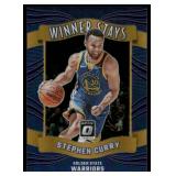 Steph Curry Silver Prizm 2023-24 Donruss Optic Winner Stays #16 Basketball Card