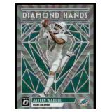 Jaylen Waddle RC Silver Insert Diamond Hands 2023 Donruss Optic #DH-JW Rookie Football Card