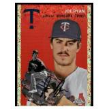 Joe Ryan /75 Ruby SP 2023 Topps Chrome #174, numbered 60/74, Minnesota Twins Baseball Card