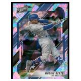 Mookie Betts /99 Cracked Ice 2021 VIP#45, numbered 36/99, Baseball Card