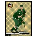 Brock Faber Gold RC 2023-24 Upper Deck HoloGrFX #HG-8 Rookie Minnesota Wild Hockey Card