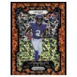 Jordan Addison RC Orange Disco Prizm 2023 #368 Minnesota Vikings Rookie Football Card
